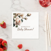 Gentle Beige Rose Girl Babydusche Serviette (Beispiel)