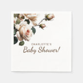 Gentle Beige Rose Girl Babydusche Serviette (Vorderseite)