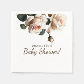 Gentle Beige Rose Girl Babydusche Serviette (Vorderseite)