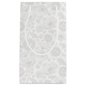 Gentle Bloom (Grau) | Weiß) Kleine Geschenktüte (Vorderseite)