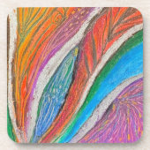 Gentle Bloom Untersetzer - Muster aus getexturtem  (Vorderseite)