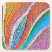 Gentle Bloom Untersetzer - Muster aus getexturtem  (Vorderseite)