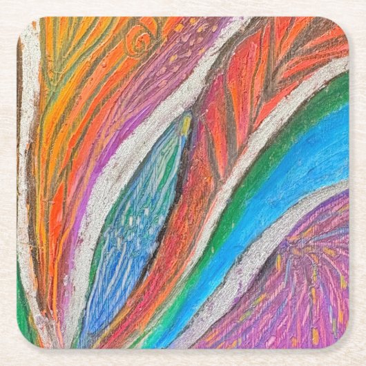 Gentle Bloom Untersetzer - Muster aus getexturtem (Vorderseite)