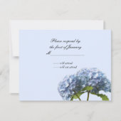 Gentle Blue Hydrangeas-Antwortkarte RSVP Karte (Vorderseite)