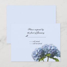 Gentle Blue Hydrangeas-Antwortkarte RSVP Karte