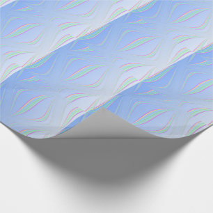 Gentle Blue Waves Abstrakt Geschenkpapier