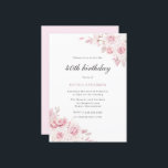 Gentle Blush Elegante Blume 40. Geburtstag Party Einladung<br><div class="desc">Gentle Blush Elegante Blume Frauen 40. Geburtstag Party Einladung In unserem Shop finden Sie viele weitere Einladungen zum Hochzeitsfeiern und passende Artikel.</div>