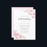 Gentle Blush Elegante Blume 60. Geburtstagsparty Einladung<br><div class="desc">Gentle Blush Elegante Blume Frauen 70. Geburtstagsparty Einladung In unserem Shop finden Sie viele weitere Einladungen zum Hochzeitsfeiern und passende Artikel.</div>