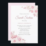 Gentle Blush Elegante Blume Sweet 16 Party Einladung<br><div class="desc">Gentle Blush Elegante Blume Sweet 16 Party Geburtstag Einladung In unserem Shop finden Sie viele weitere Einladungen zum Hochzeitsfeiern und passende Artikel.</div>