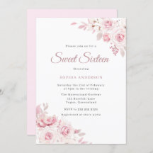 Gentle Blush Elegante Blume Sweet 16 Party