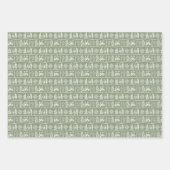 Gentle Botanic Rhythm white botanicals sage green Geschenkpapier Set (Vorderseite 3)