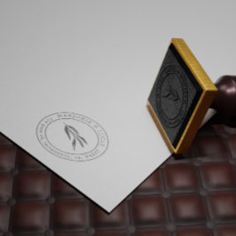 Gentle Botanicals Monogram Rücksendeadresse Briefm Gummistempel