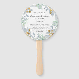 Gentle Botanics | Hochzeitsprogramm Hand Fan Fächer