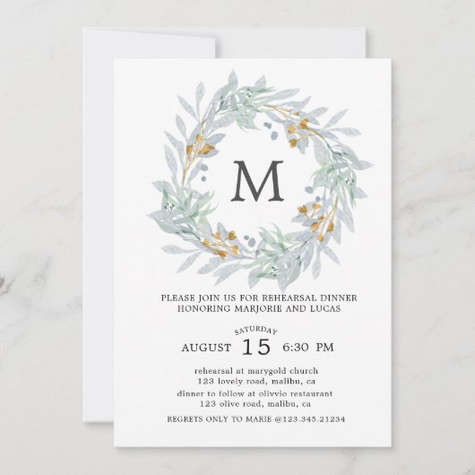 Gentle Botanics Probe Dinner Einladung (Vorderseite)