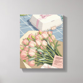 Gentle Breeze Floral Geschenk Art Drucken Leinwanddruck