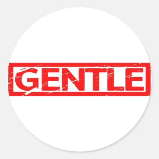 Gentle Briefmarke Runder Aufkleber (Vorderseite)