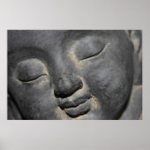 Gentle Buddha Face Stone Skulptur Poster (Vorne)