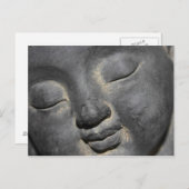 Gentle Buddha Face Stone Skulptur Postkarte (Vorne/Hinten)