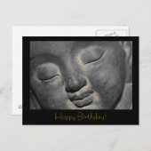 Gentle Buddha Face Stone Skulptur Postkarte (Vorne/Hinten)
