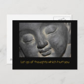 Gentle Buddha Face Stone Skulptur Postkarte (Vorne/Hinten)