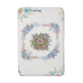 Gentle Calm - Soft Blue Watercolor Floral Art Badematte (Vorderseite Vertikal)