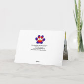 GENTLE CAT IM RESTAURANT Happy Birthday Karte (Rückseite)