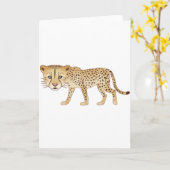 Gentle Cheetah Karte (Gelbe Blume)