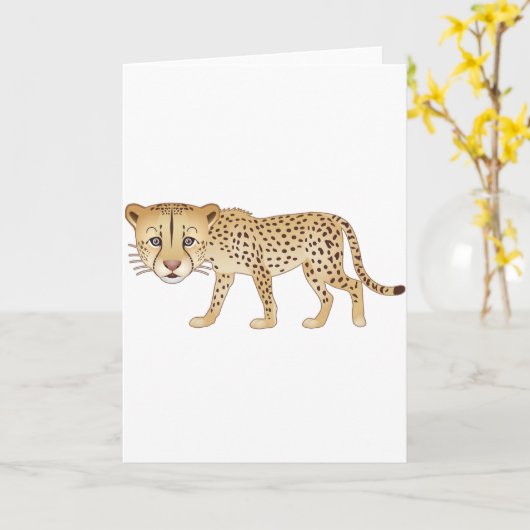 Gentle Cheetah Karte (Gelbe Blume)