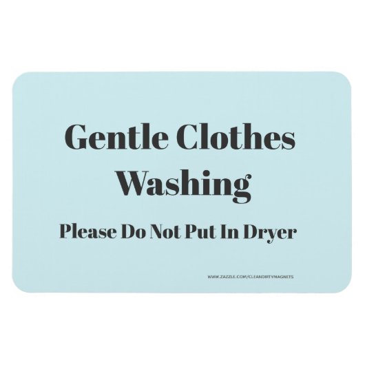 Gentle Clothes Washing - mit Website-Adresse Magnet (Horizontal)