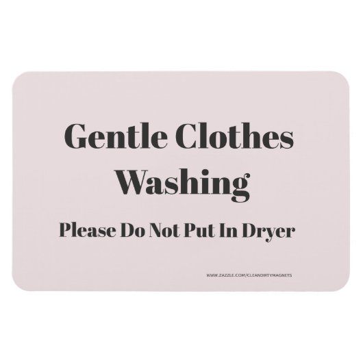 Gentle Clothes Washing - mit Website-Adresse Magnet (Horizontal)
