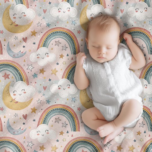 Gentle Clouds Blanket Pastel Geschenk für Kleines Fleecedecke