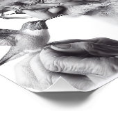 Gentle Connection Ältere Menschen und Hummingbird Fotodruck (Ecke)