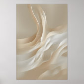 "Gentle Currents" | Beige Abstrakte Kunst Poster (Vorne)