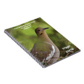 Gentle Dove in Tree Bible Verse Prayer Journal Notizblock (Rechte Seite)