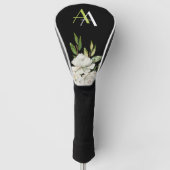 Gentle Elegant White Blume Custom Monogram Golf Headcover (Vorderseite)