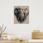 Gentle Elephant Gaze Poster (Küche)