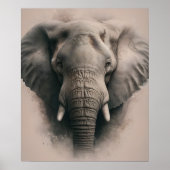 Gentle Elephant Gaze Poster (Vorne)