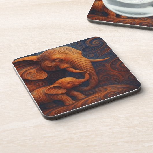 Gentle Elephants Beverage Coaster Getränkeuntersetzer (Linke Seite)