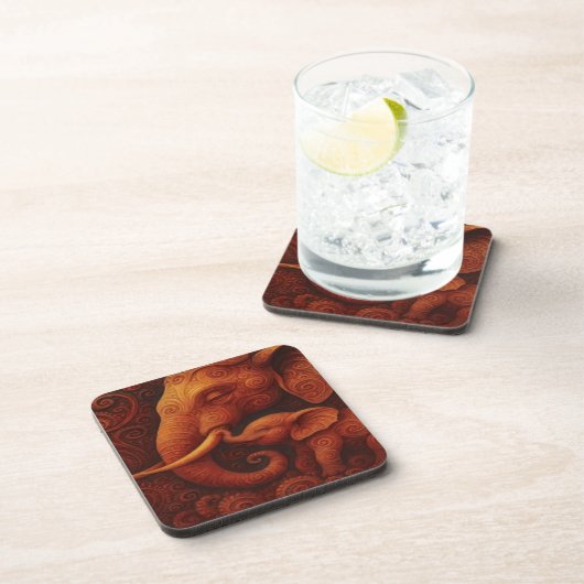 Gentle Elephants Beverage Coaster Getränkeuntersetzer (Rechte Seite)