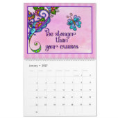 Gentle Erinnerungen Positiver Thread-Kalender Kalender (Jan 2027)