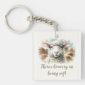 Gentle Ewe: Weiche Wollschäfe Schlüsselanhänger (Vorderseite)