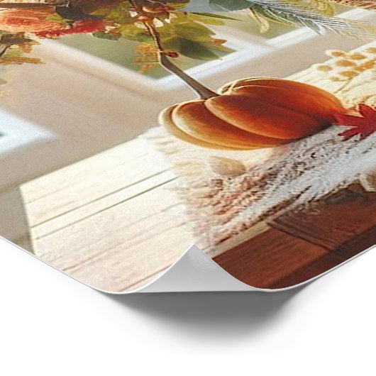 Gentle Fall Blume Decorative Poster (Ecke)