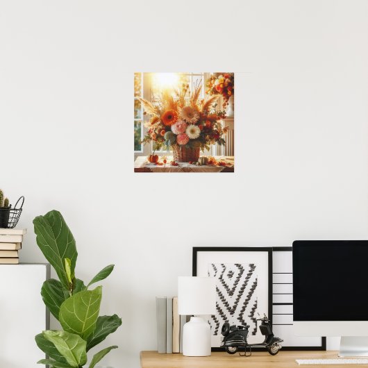 Gentle Fall Blume Decorative Poster (Heimbüro)