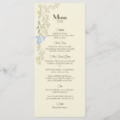 Gentle Floral Wedding Menu Card Menükarte (Vorderseite)