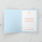 Gentle Floral Weihnachten und Neujahr Foto Urlaub Dankeskarte (Innenseite)