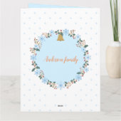 Gentle Floral Weihnachten und Neujahr Foto Urlaub Karte (Rückseite)