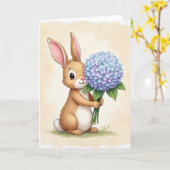 Gentle Furry Friend Flower Card Karte (Gelbe Blume)