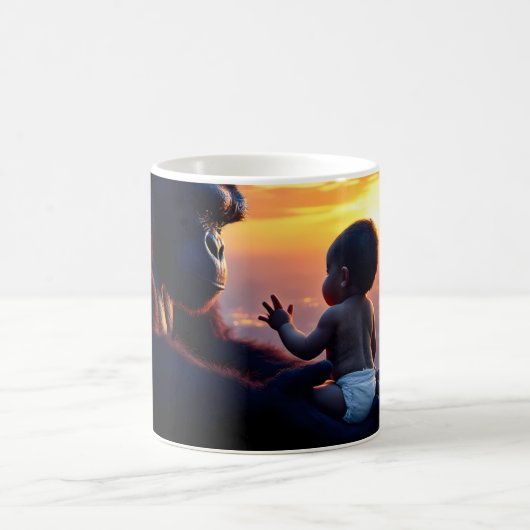Gentle Giant & Baby bei Sunset Kaffeetasse (Mittel)