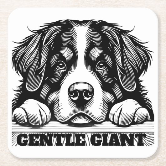 Gentle Giant Decorative Table Coaster Rechteckiger Pappuntersetzer (Vorderseite)