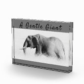 Gentle Giant Elephant Foto mit hoher Texttaste (Rechts)